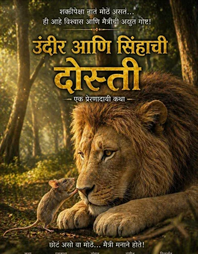 उंदीर आणि सिंहाची दोस्ती